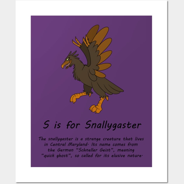 Snallygaster Wall Art by possumtees